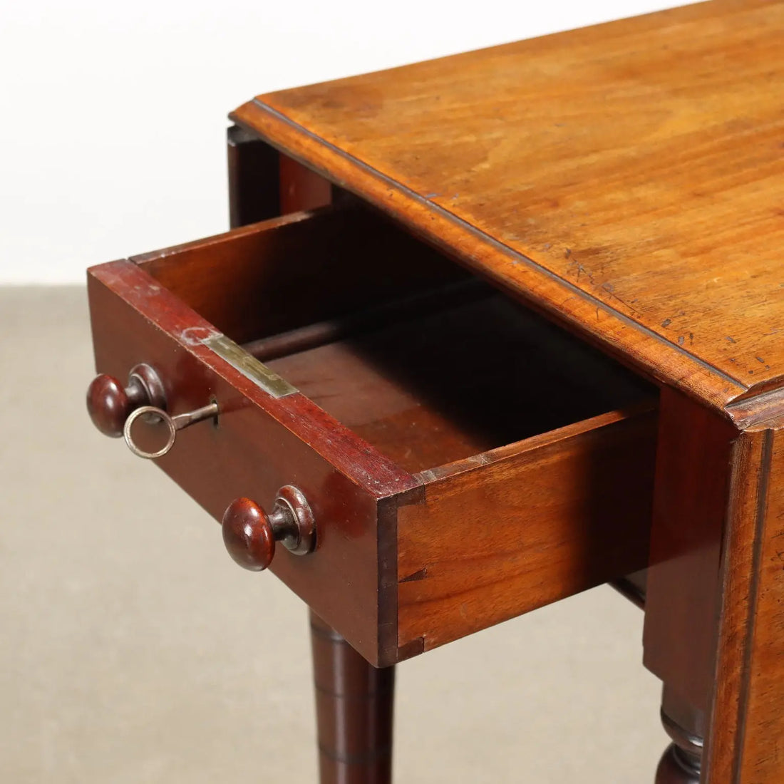 Antique Coffee Table Mahogany Drawers Decorations XIX Century - Northern France, Mid XIX Century | Antiques | Side & Coffee Tables