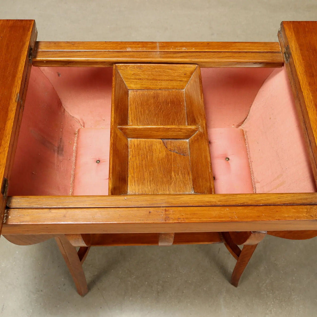 Antique Coffee Table Art Nouveau Fabric Openable Top XX Century - Italy, Early XX Century | Antiques | Side & Coffee Tables