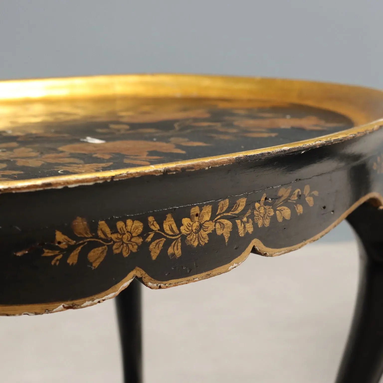 Antique Coffee Table Lacquered Painted Wood Italy XX Century - Italy, Early XX Century | Antiques  Side & Coffee Tables
