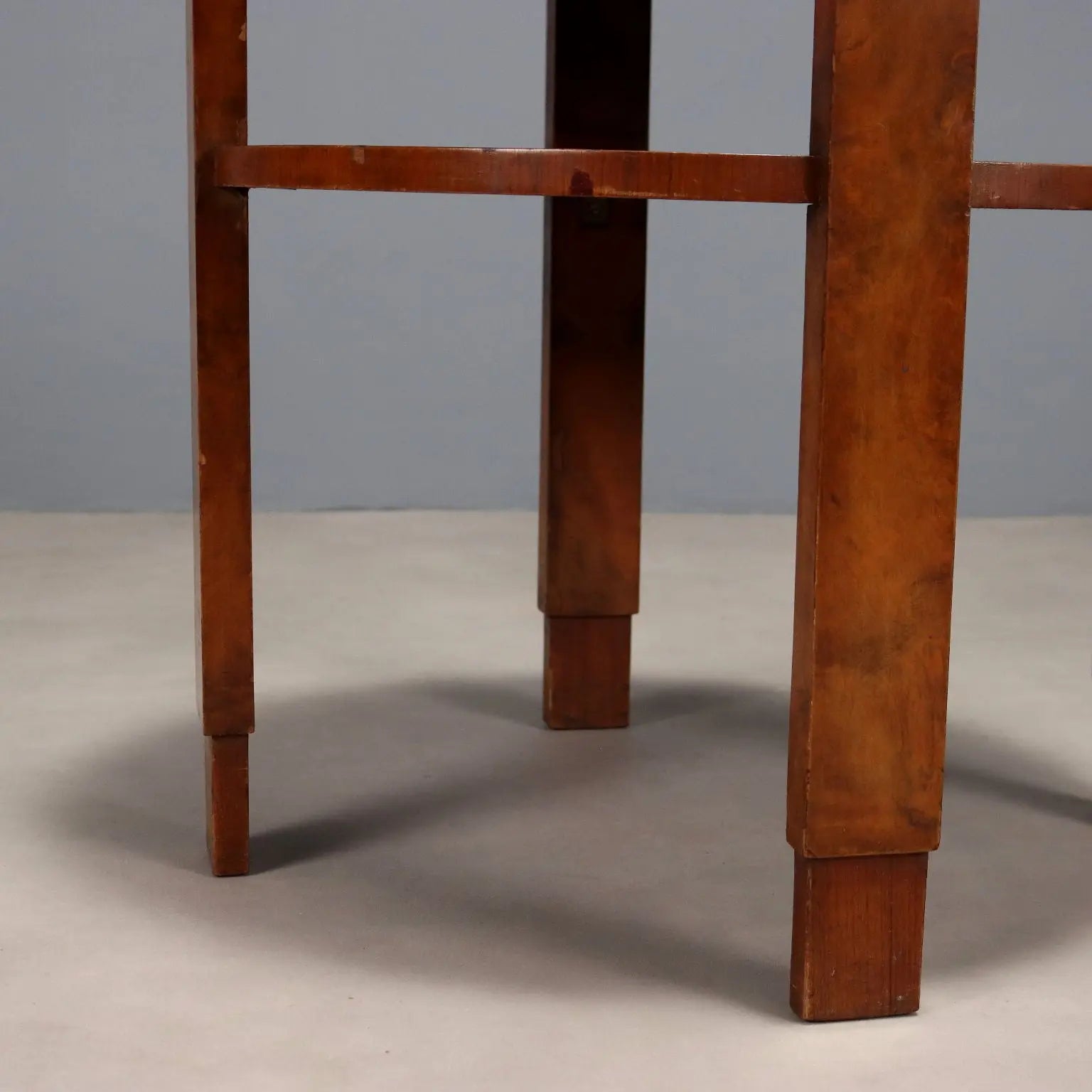 Antique Art Deco Table Walnut Top with Glass Italy XX Century - Italy, Early XIX Century | Antiques | Side & Coffee Tables