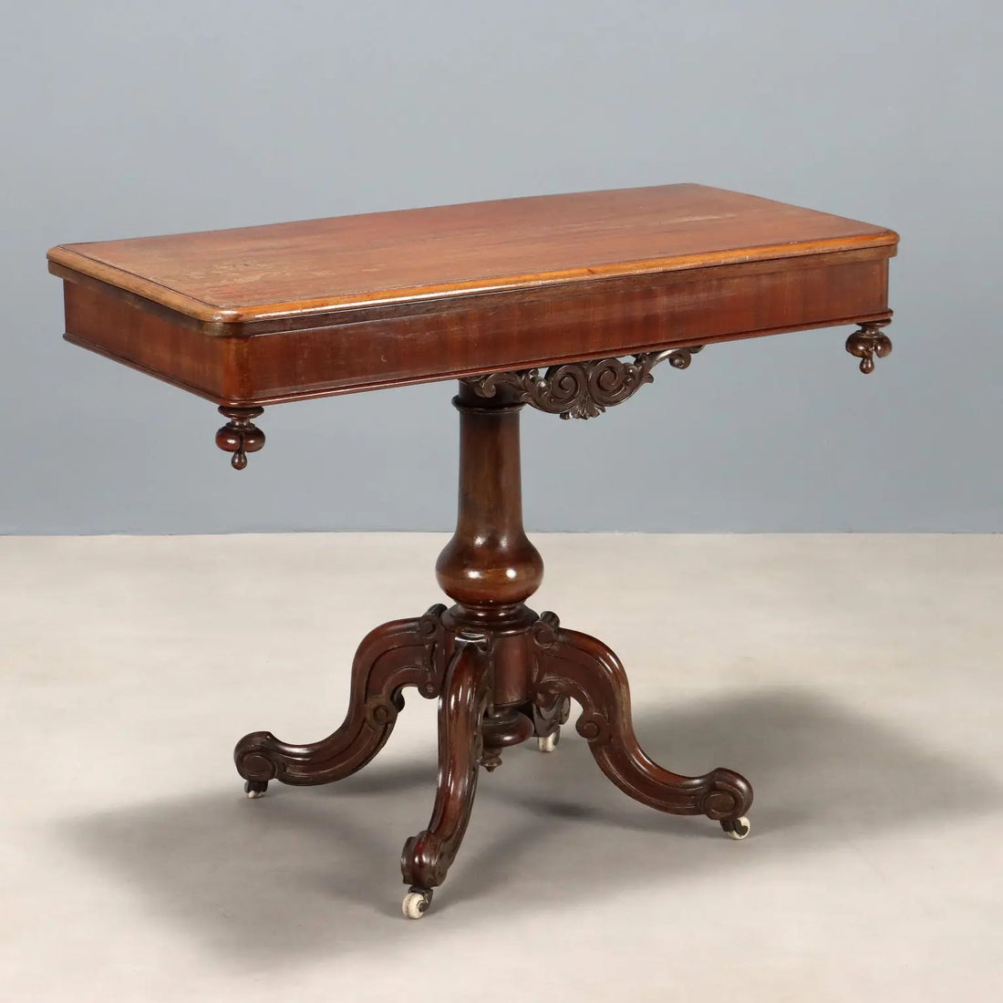 Antique Game Table Louis Philippe Carved Mahogany XIX Century - France, XIX Century | Antiques | Side & Coffee Tables