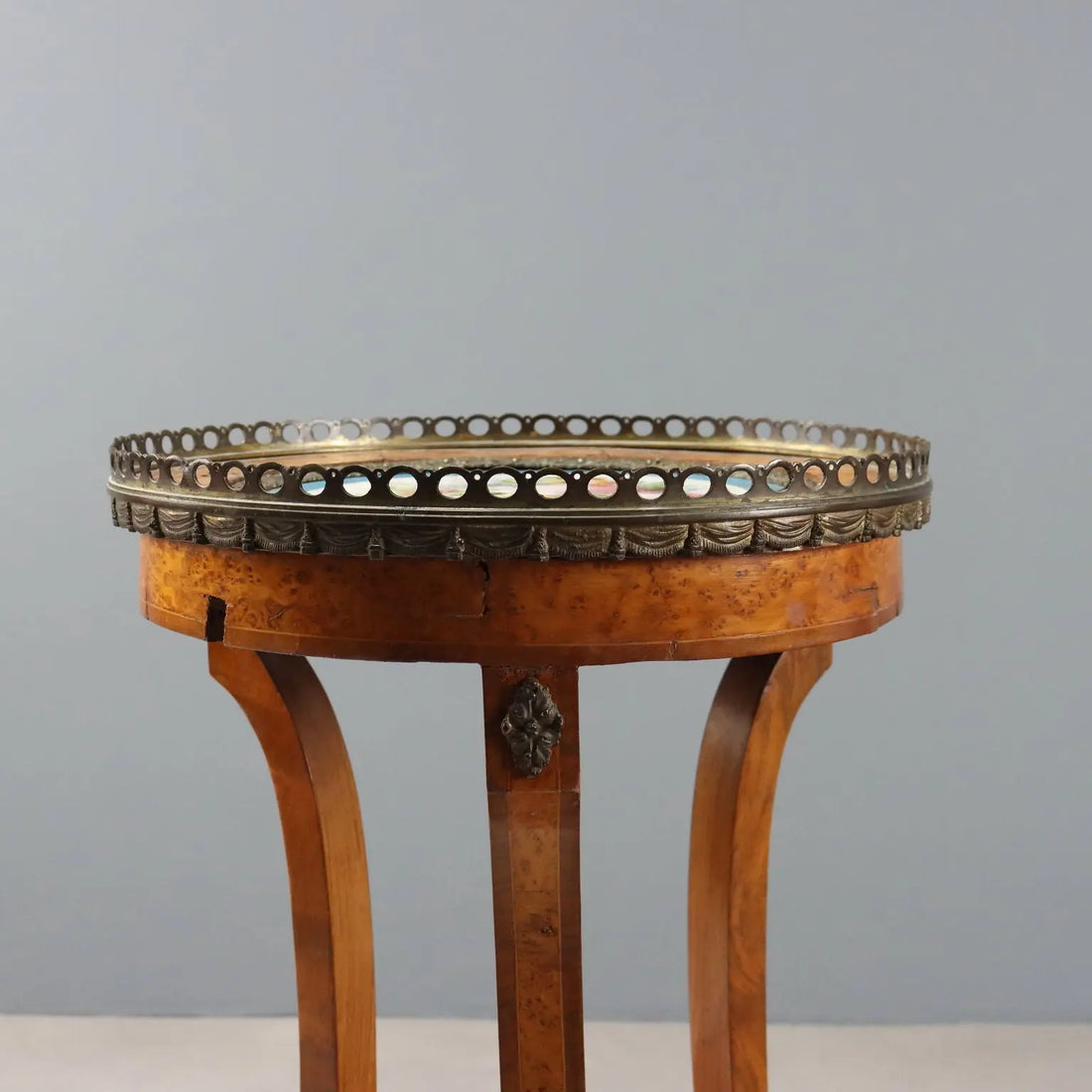 Antique Coffee Table Walnut Painted Ceramic XX Century - France, XX Century | Antiques | Side & Coffee Tables