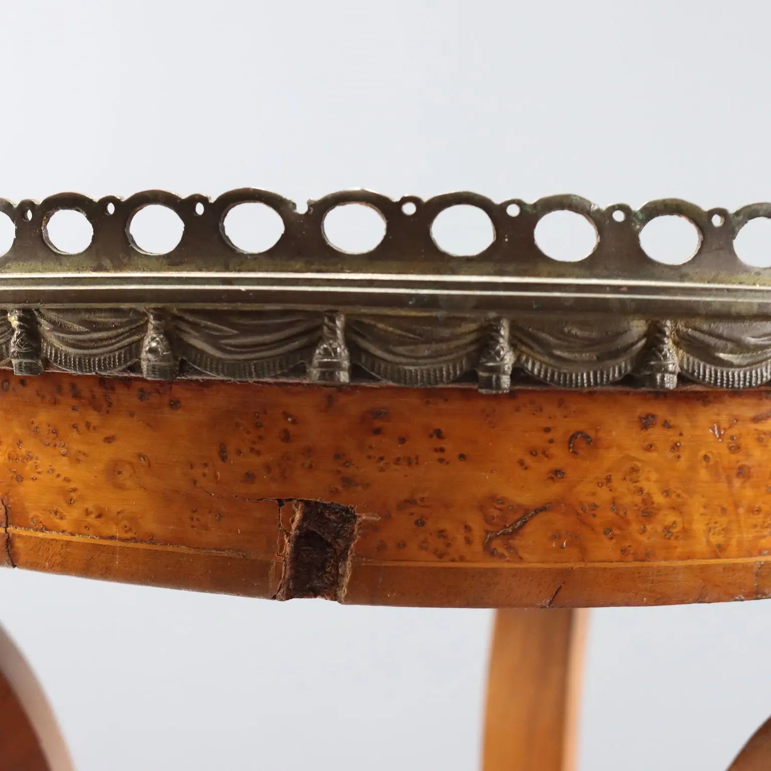 Antique Coffee Table Walnut Painted Ceramic XX Century - France, XX Century | Antiques | Side & Coffee Tables