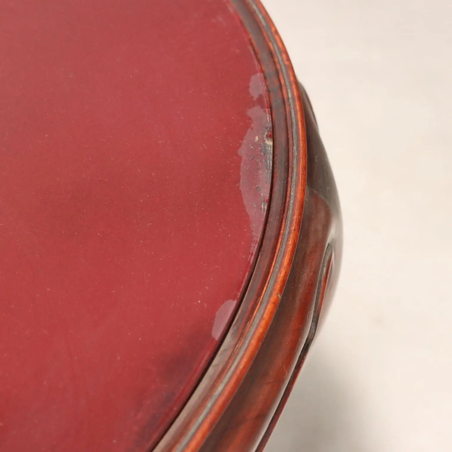 Mahogany Table with Opaline Glass - Early 20th Century