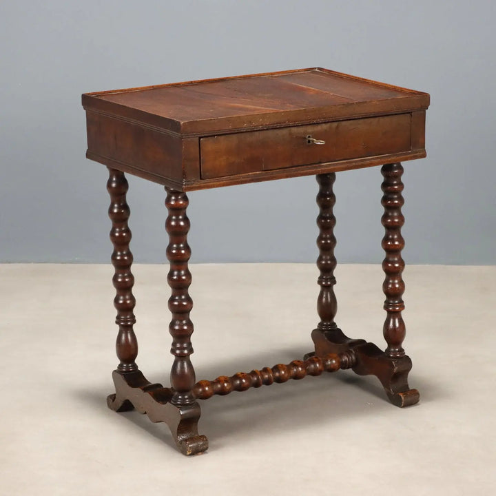 Antique Sewing Table Walnut Drawer Italy Late XIX Century - Italy, Late XIX Century | Antiques | Side & Coffee Tables