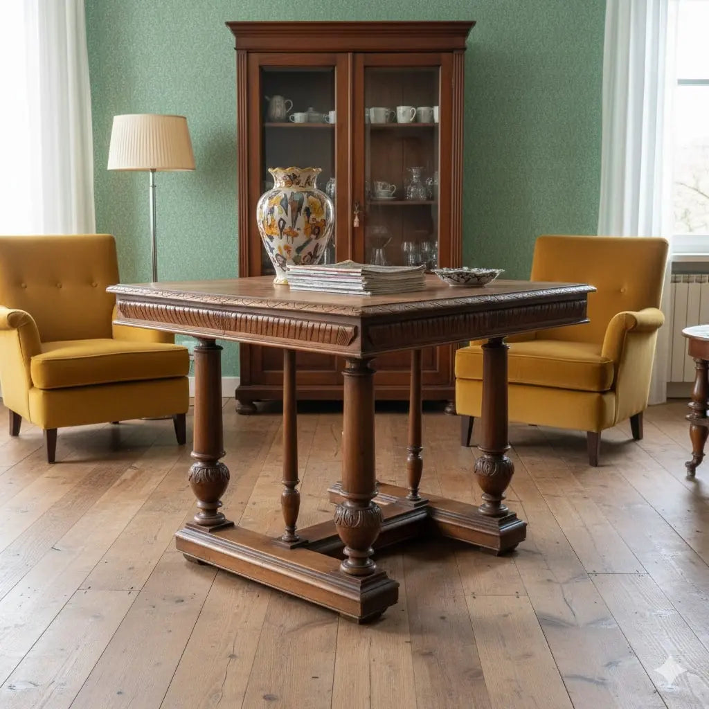 Walnut Table - Italy Late 19th Century