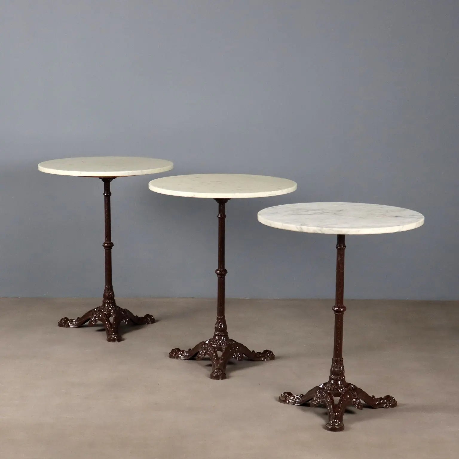 Antique Coffee Tables Lacquered Iron Marble XX Century - Italy, XX Century | Antiques | Side & Coffee Tables