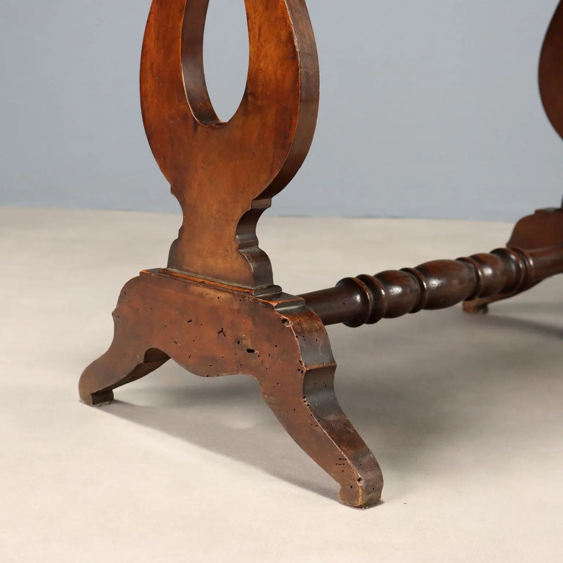 Feather Walnut Table - Italy, Mid 19th Century