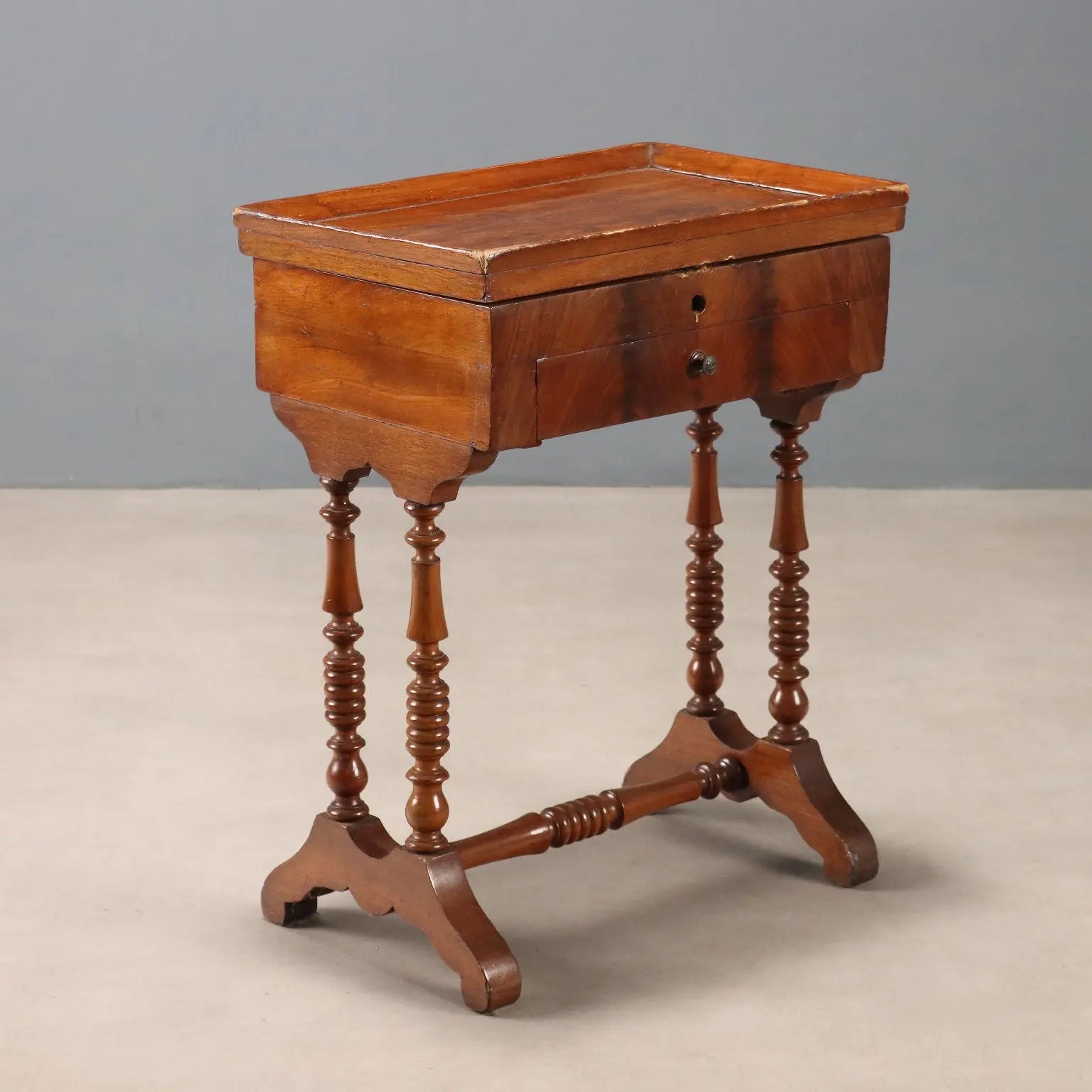 Antique Sewing Table Mahogany Drawer Italy XIX Century - Italy, Late XIX Century | Antiques | Side & Coffee Tables