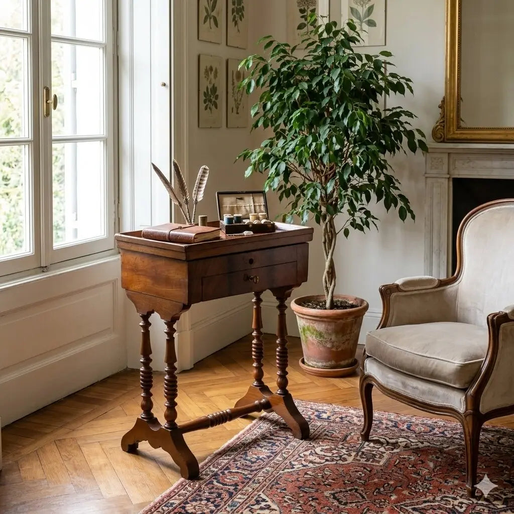 Antique Sewing Table Mahogany Drawer Italy XIX Century - Italy, Late XIX Century | Antiques | Side & Coffee Tables
