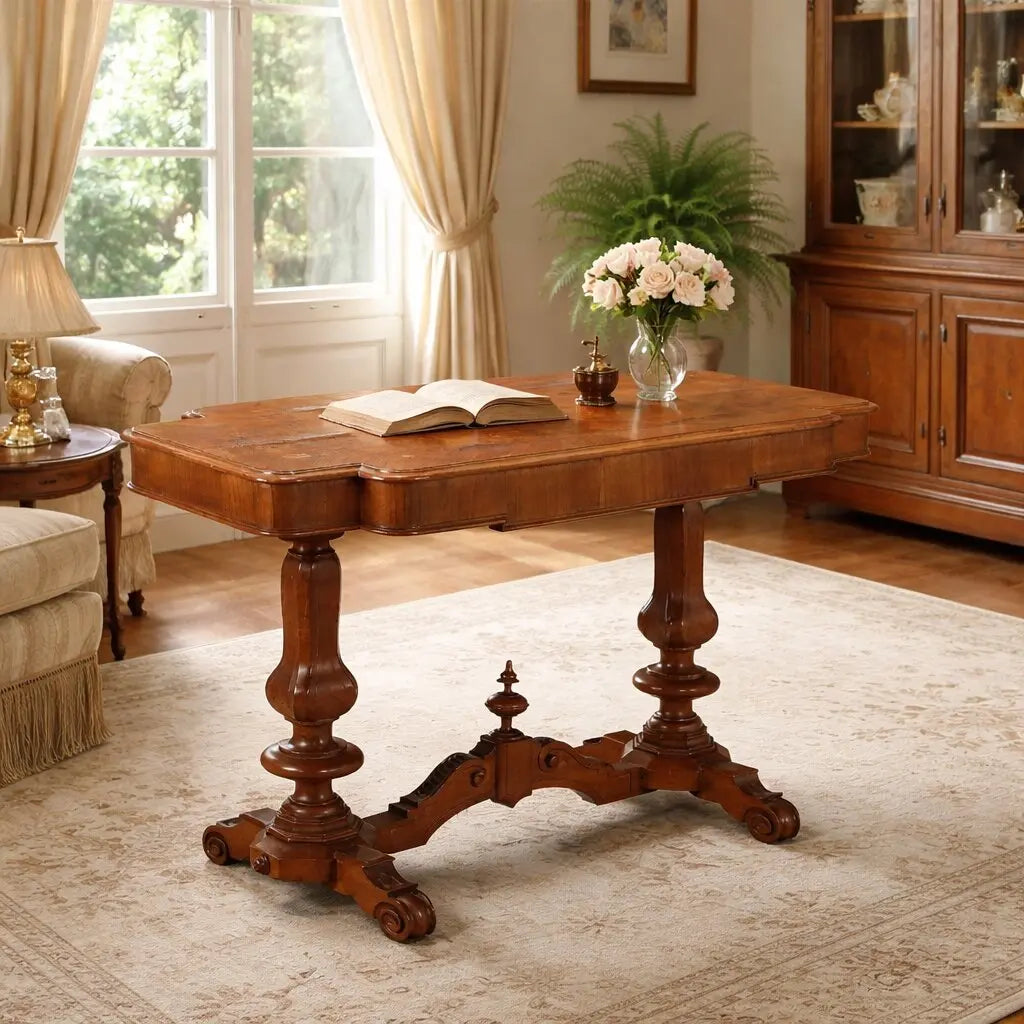 Small Antique Table Umbertino Walnut Italy XIX Century - Italy, Late XIX Century | Antiques | Side & Coffee Tables