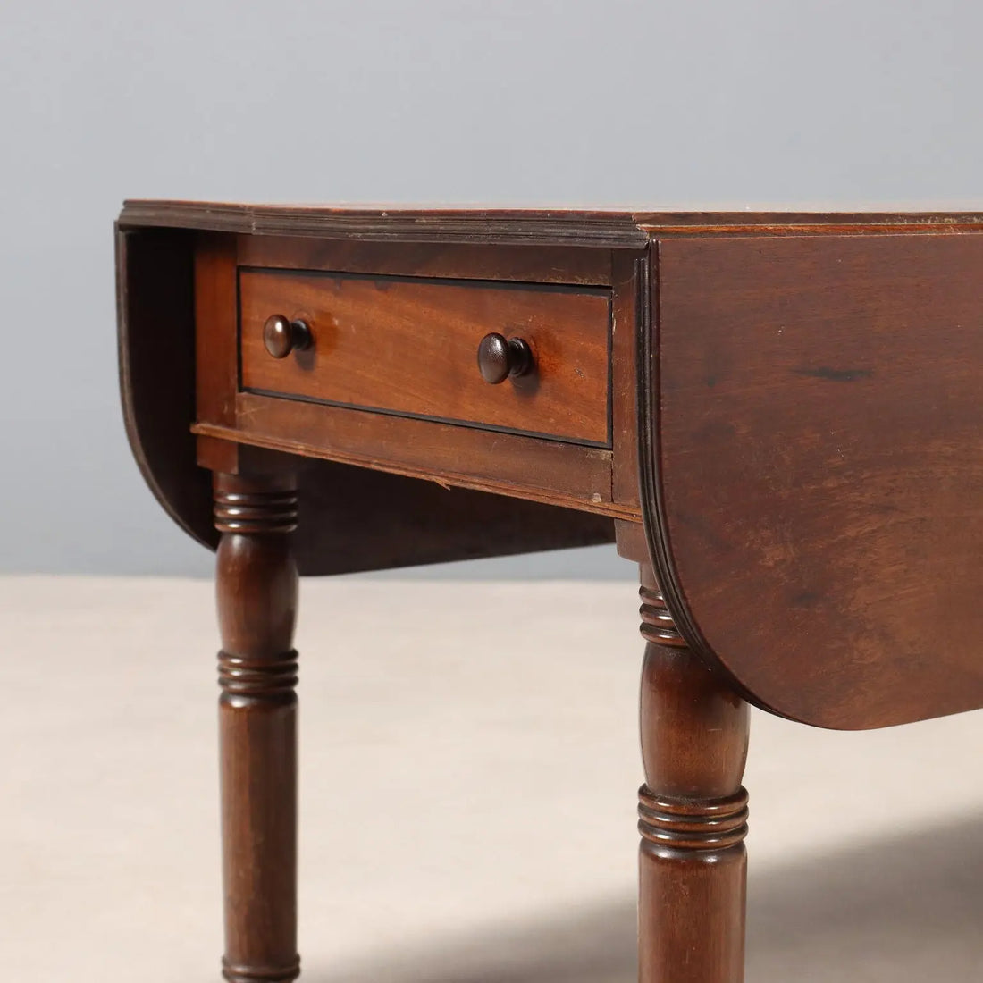 Drop-Leaf Mahogany Table - England 19th Century