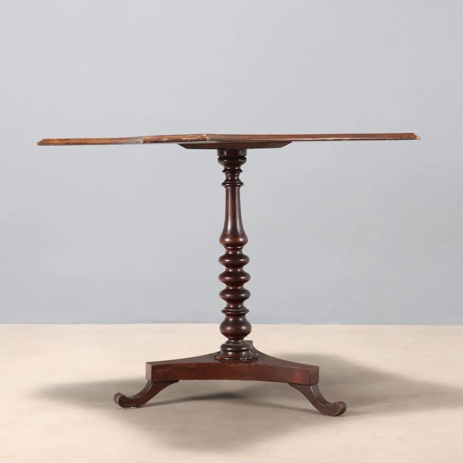 English Walnut Burl Table, 19th Century