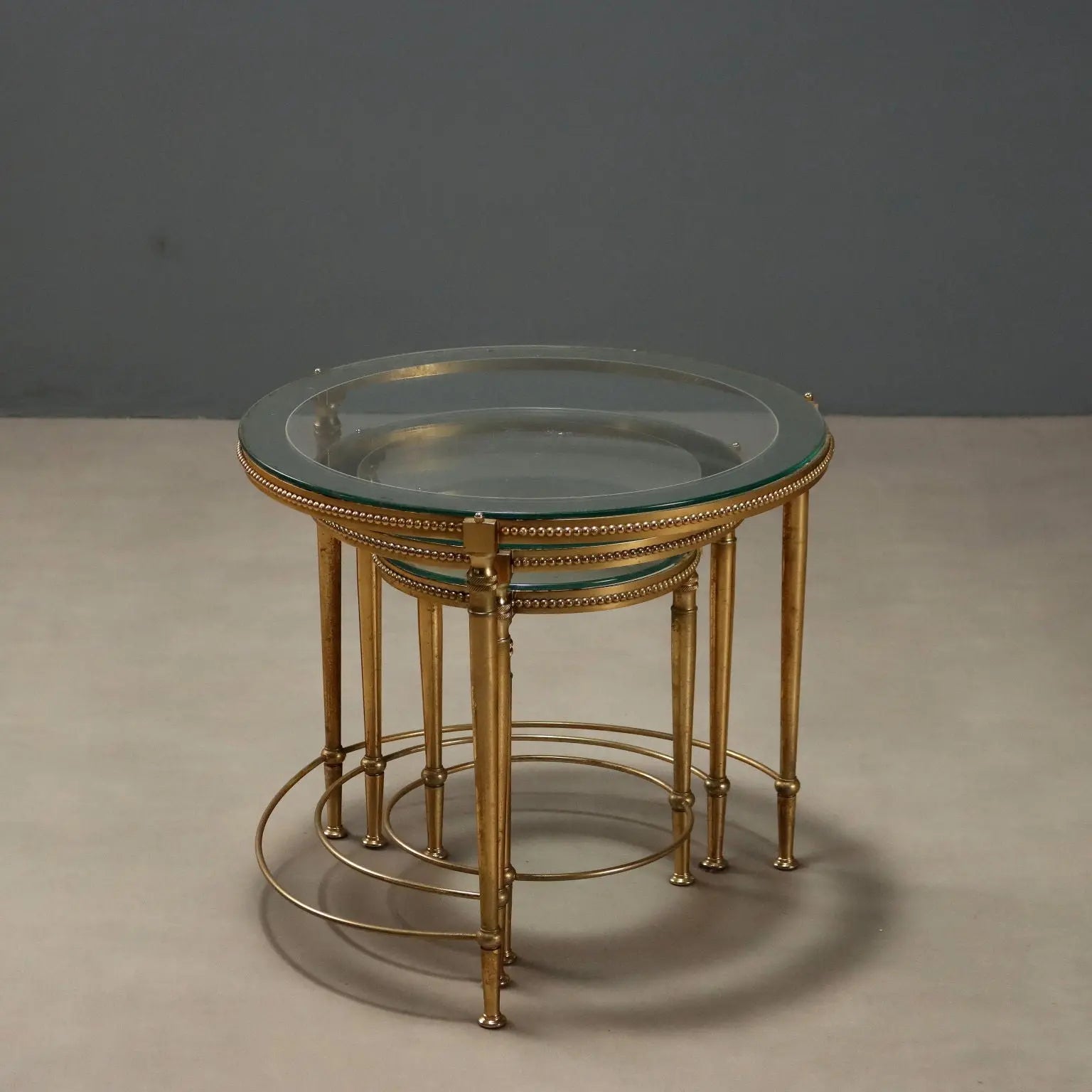 Small Antique Tables Metal Glass Italy XX Century - Italy, XX Century | Antiques | Side & Coffee Tables