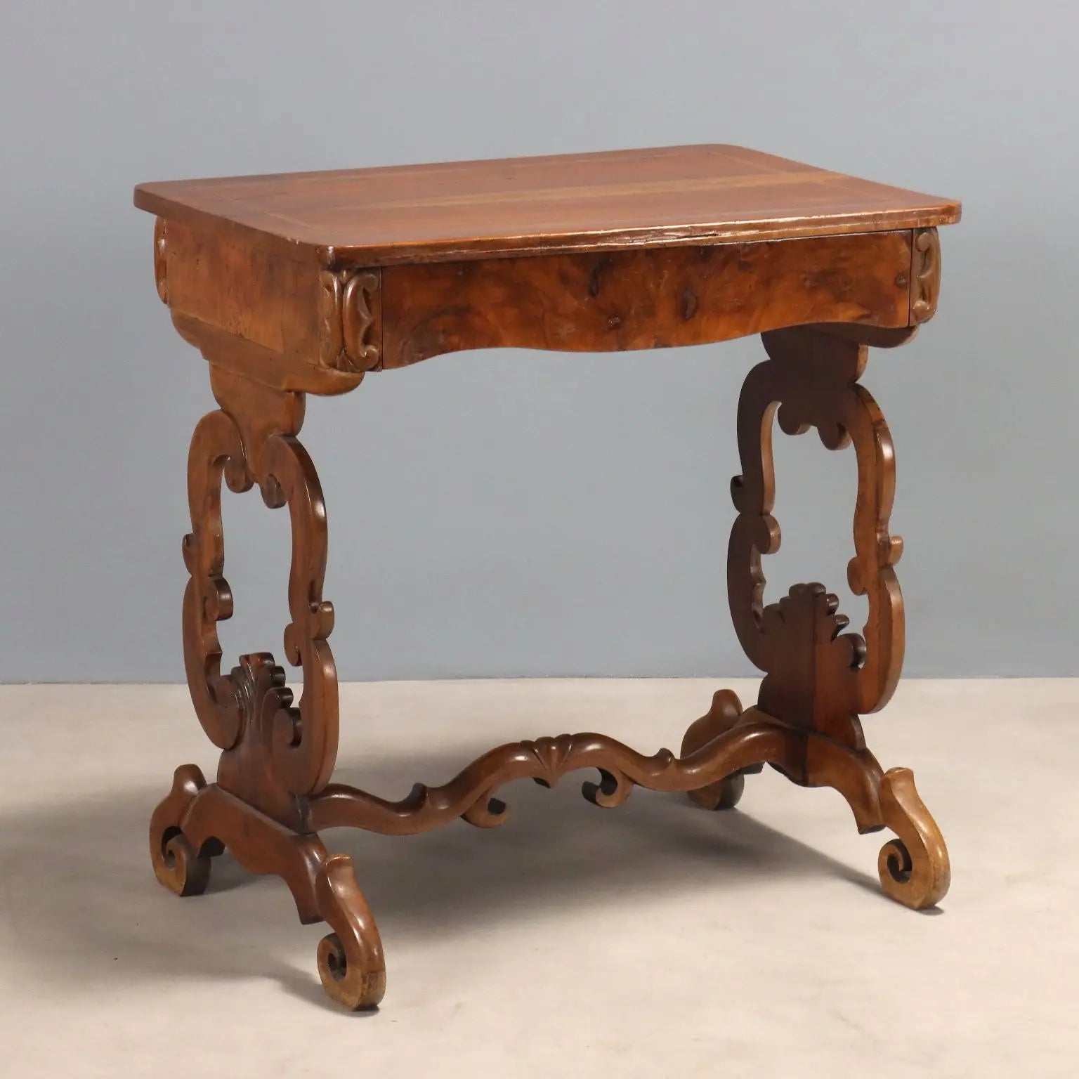 Antique Writing Desk Louis Philippe Walnut Italy XIX Century - Italy, Mid XIX Century | Antiques | Side & Coffee Tables