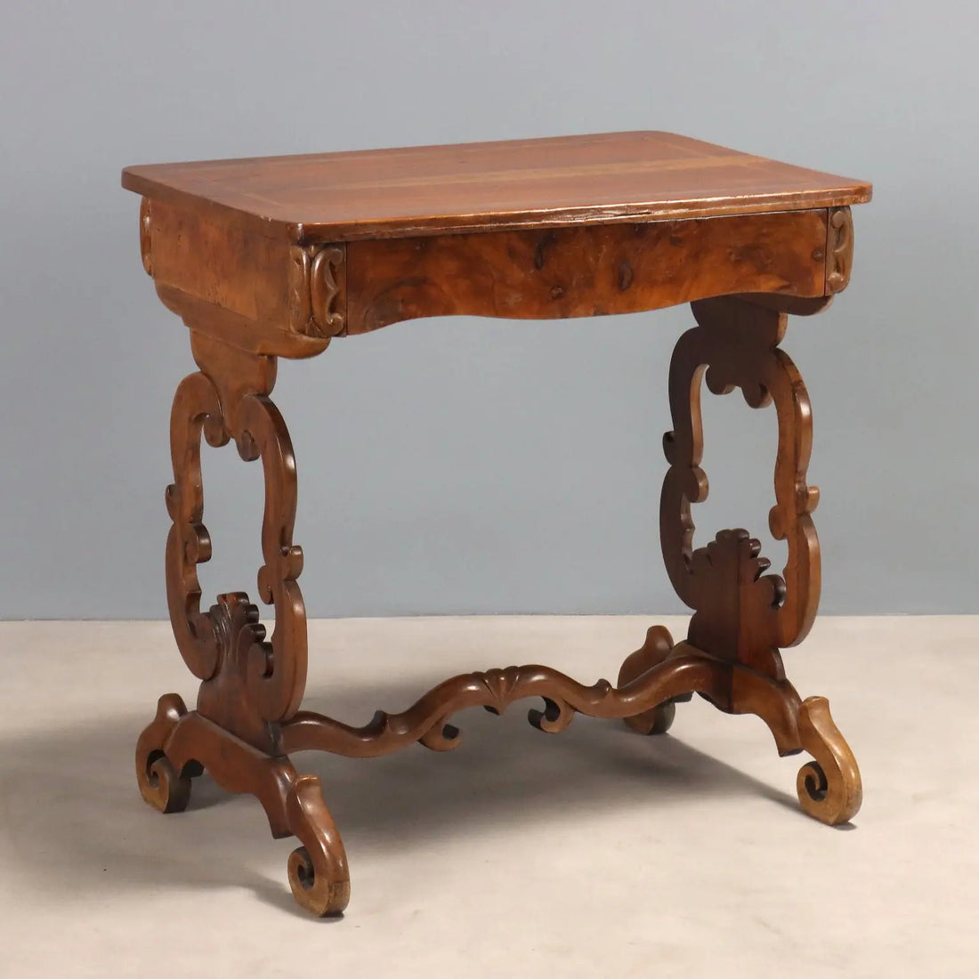 Antique Writing Desk Louis Philippe Walnut Italy XIX Century - Italy, Mid XIX Century | Antiques | Side & Coffee Tables