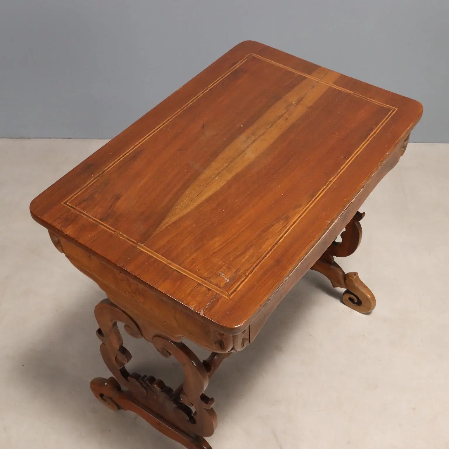 Antique Writing Desk Louis Philippe Walnut Italy XIX Century - Italy, Mid XIX Century | Antiques | Side & Coffee Tables