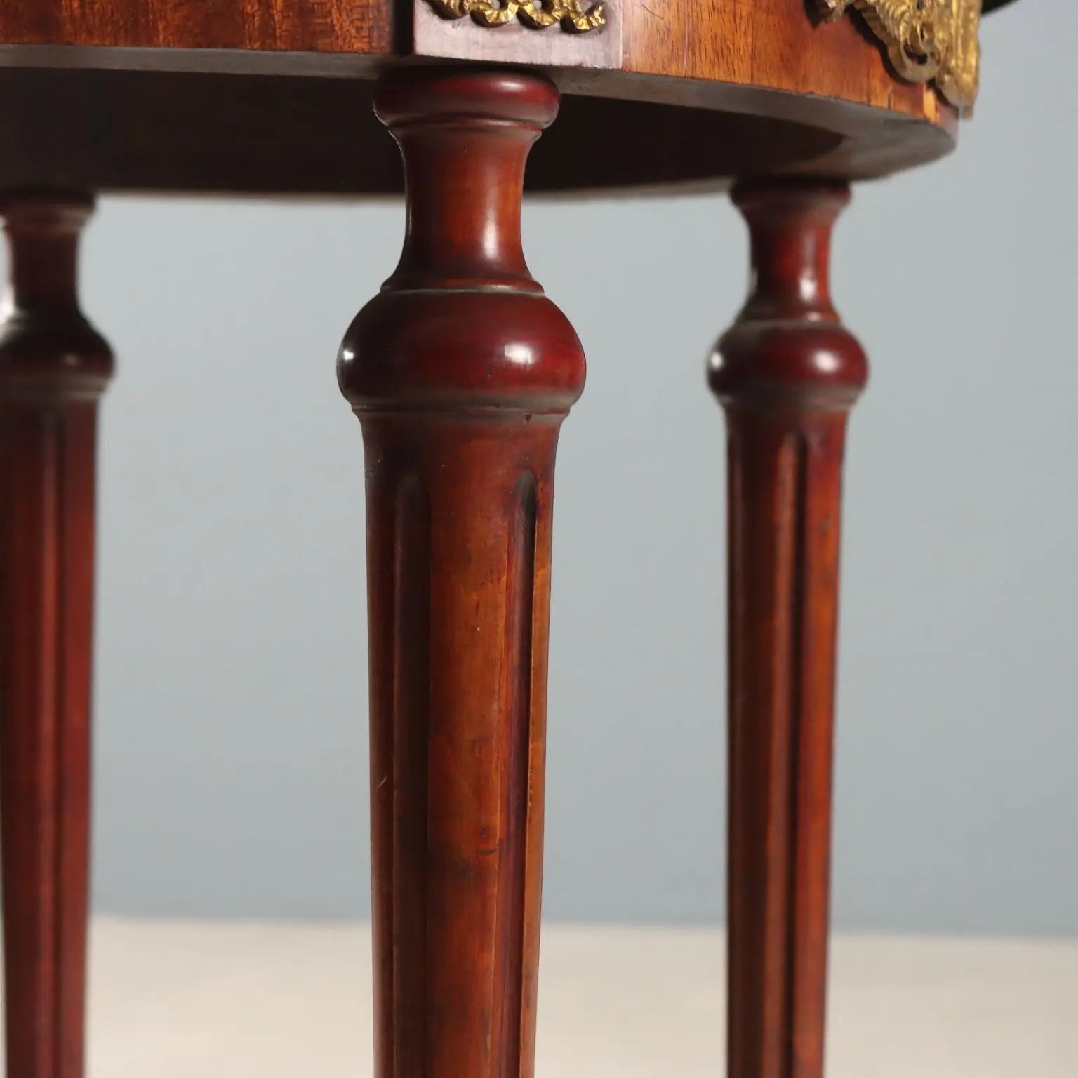 Mahogany and Marble Center Table - Italy Early 1900s
