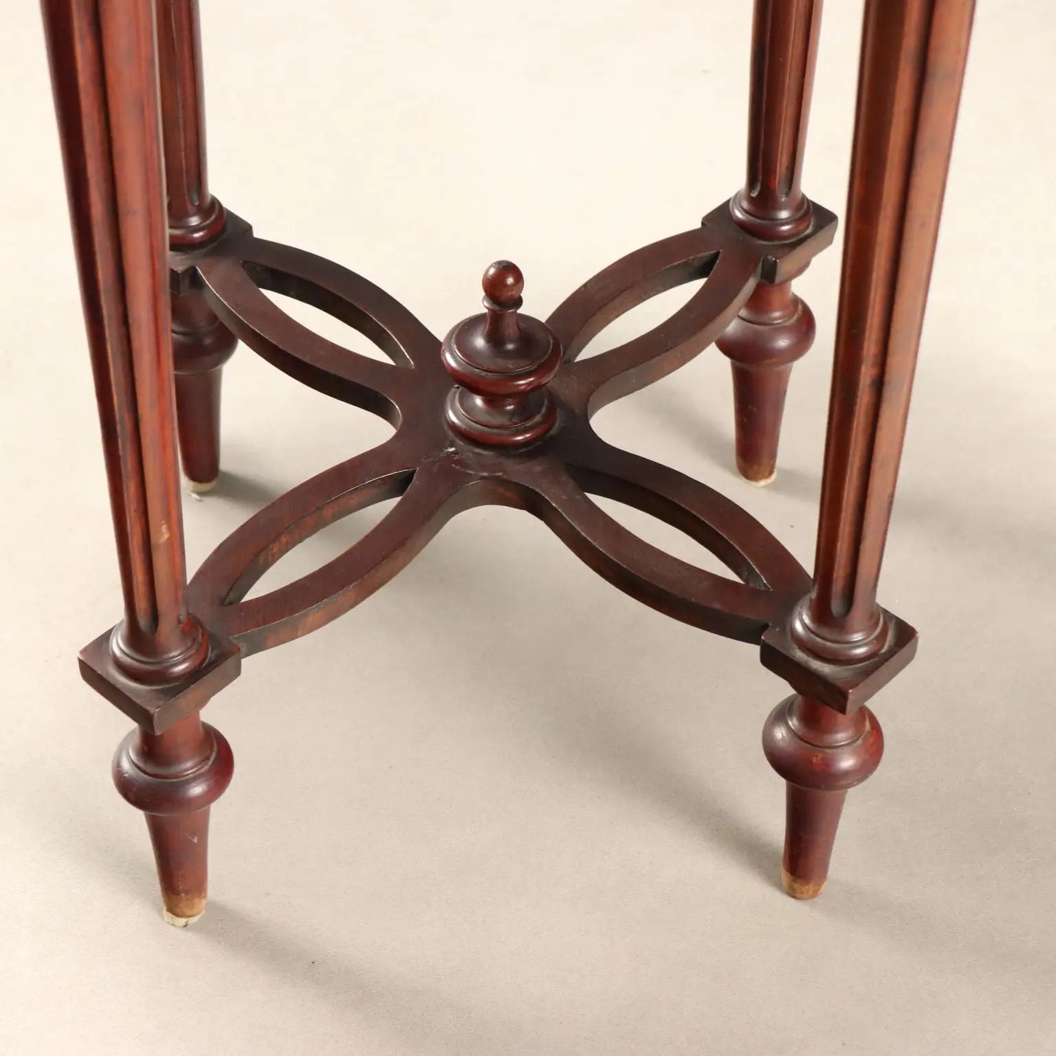 Mahogany and Marble Center Table - Italy Early 1900s