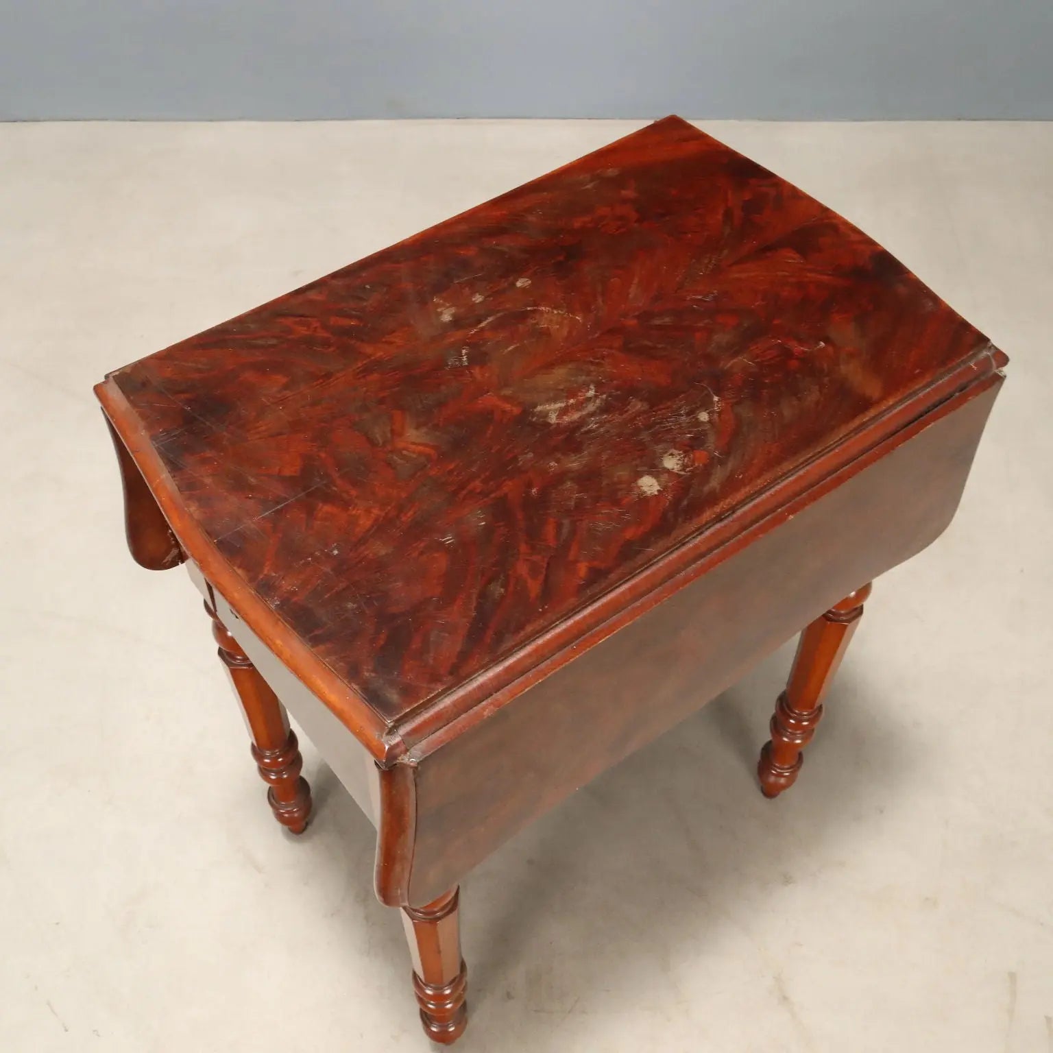 Antique Working Table Mahogany Veneer Italy XIX Century - France, XIX Century | Antiques | Side & Coffee Tables