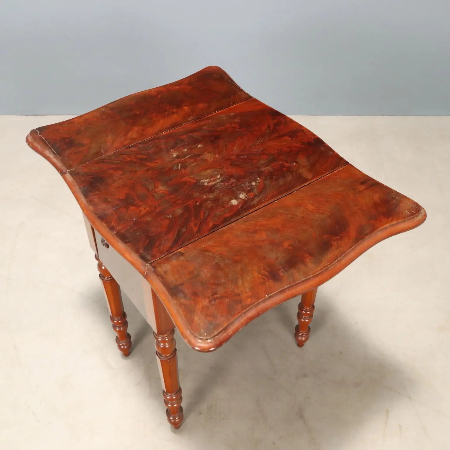 Antique Working Table Mahogany Veneer Italy XIX Century - France, XIX Century | Antiques | Side & Coffee Tables