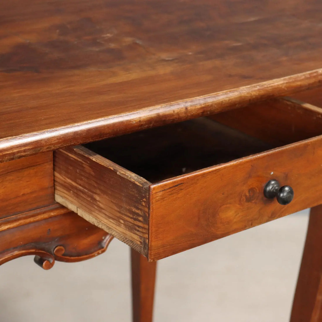 Antique Writing Desk Walnut Carvings Italy XIX Century - Italy, Late XVIII Century | Antiques | Side & Coffee Tables