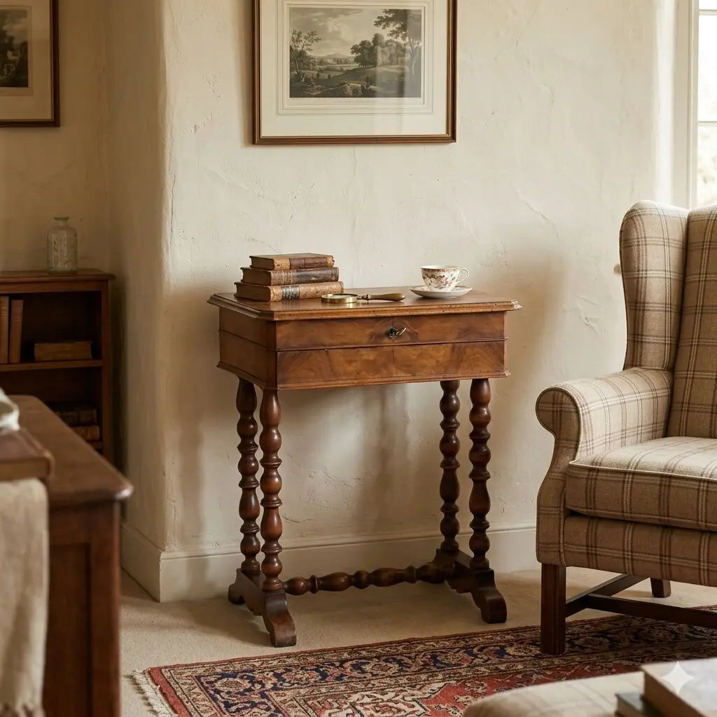 Antique Sewing Table Walnut Cherrywood XIX Century - Italy, Late XIX Century | Antiques | Side & Coffee Tables