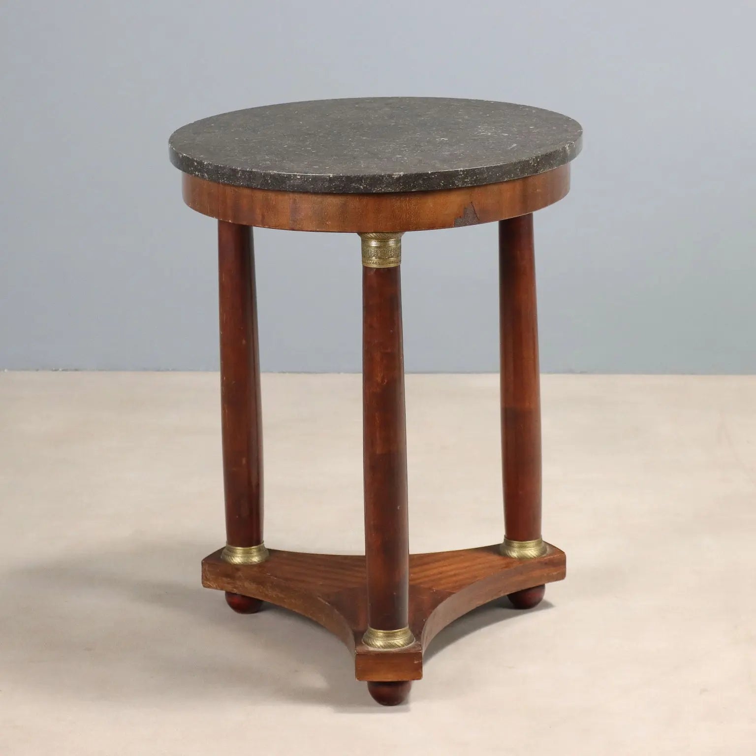 Small Antique Table Empire Mahogany Marble France XIX Century - France, Late XIX Century | Antiques | Side & Coffee Tables