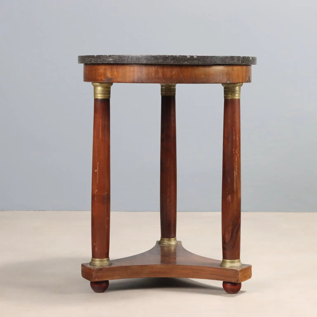 Small Antique Table Empire Mahogany Marble France XIX Century - France, Late XIX Century | Antiques | Side & Coffee Tables