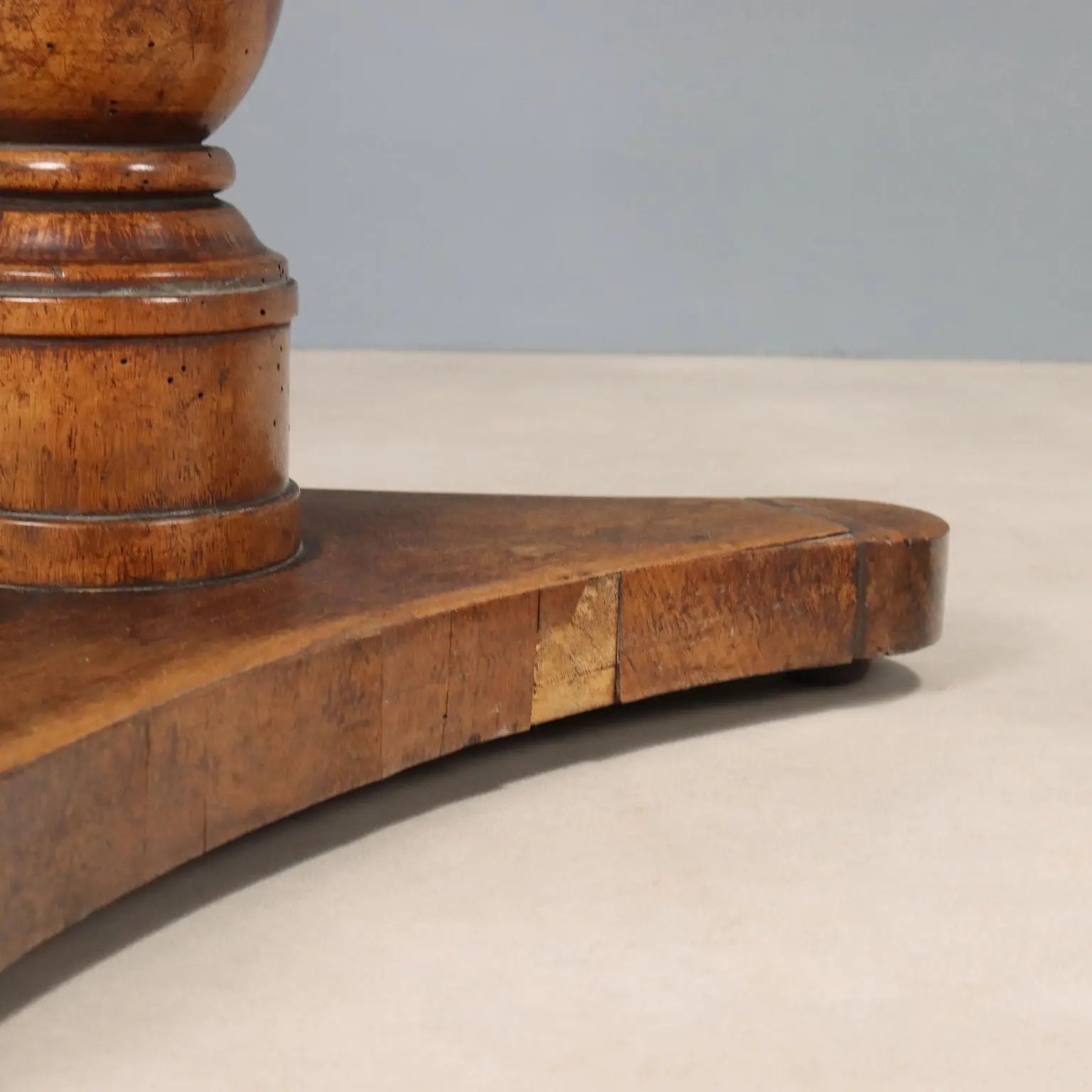 Antique Coffee Table Walnut with Drawer Italy XIX Century