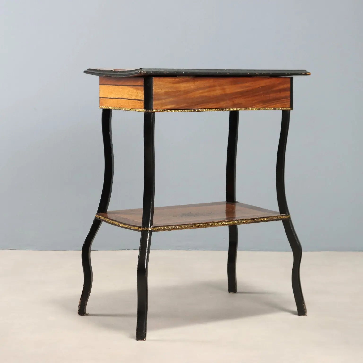 Antique Sewing Table Various Wood Essences XIX Century