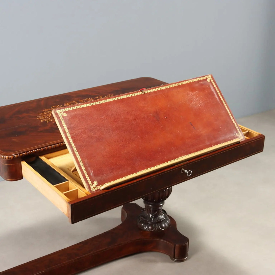 Antique Nightstand Charles X Maple Mahogany France XIX Century