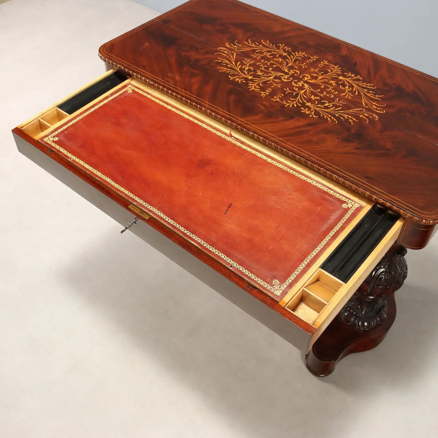 Antique Nightstand Charles X Maple Mahogany France XIX Century