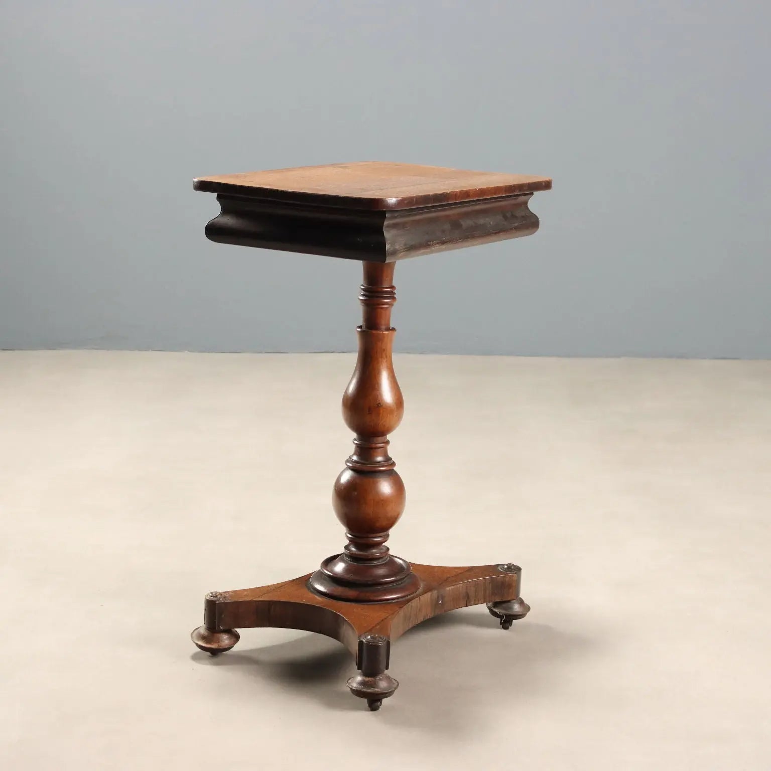 Small Antique Table Wood with Drawer Italy XIX Century