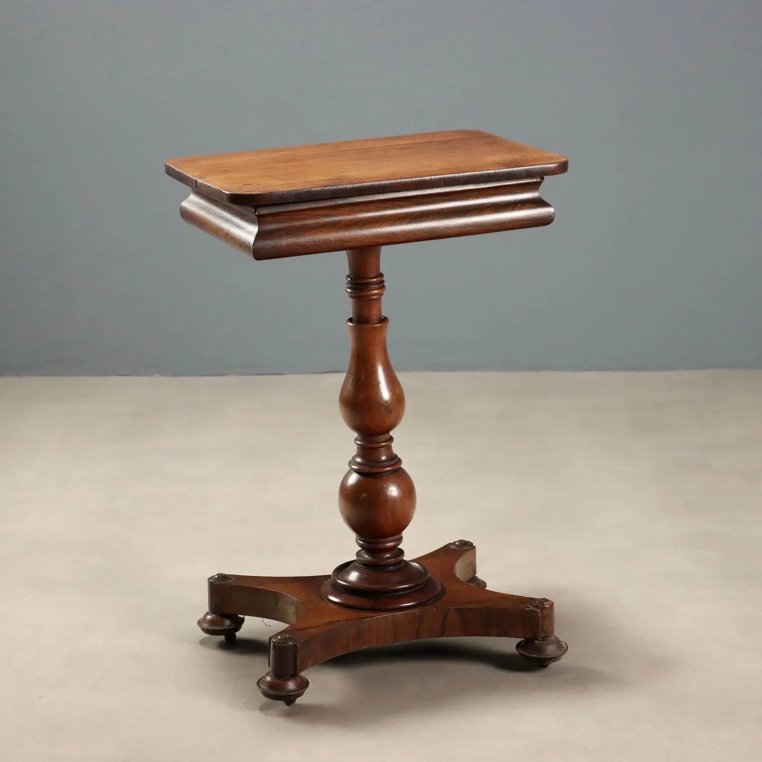 Small Antique Table Wood with Drawer Italy XIX Century