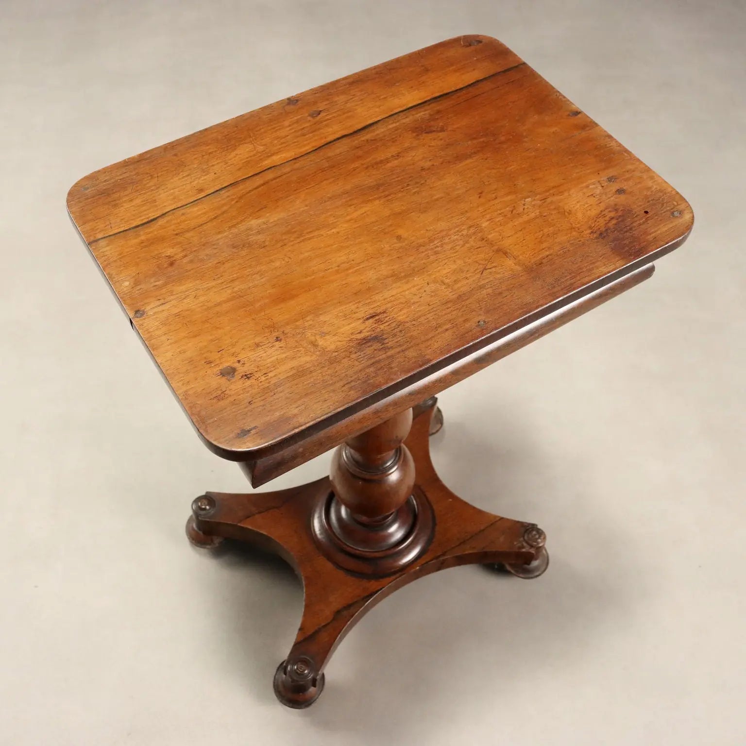 Small Antique Table Wood with Drawer Italy XIX Century