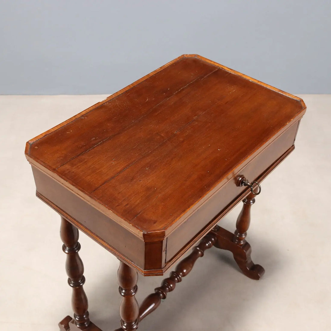 Antique Walnut Work Table, Italy 19th Century