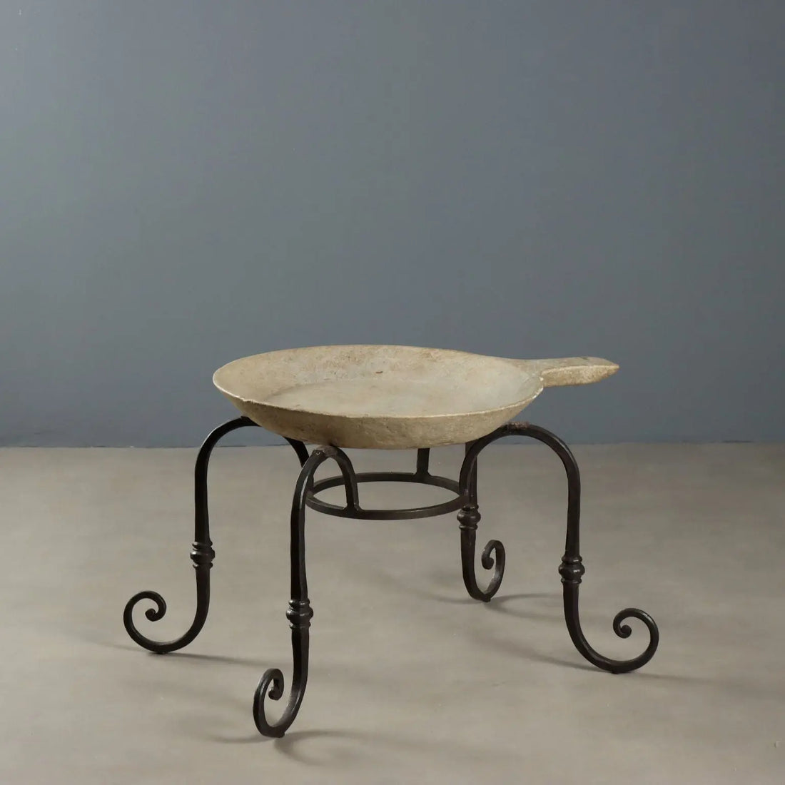Antique Table Wrought Iron Marble Italy Early XX Century