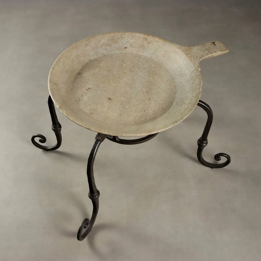Antique Table Wrought Iron Marble Italy Early XX Century