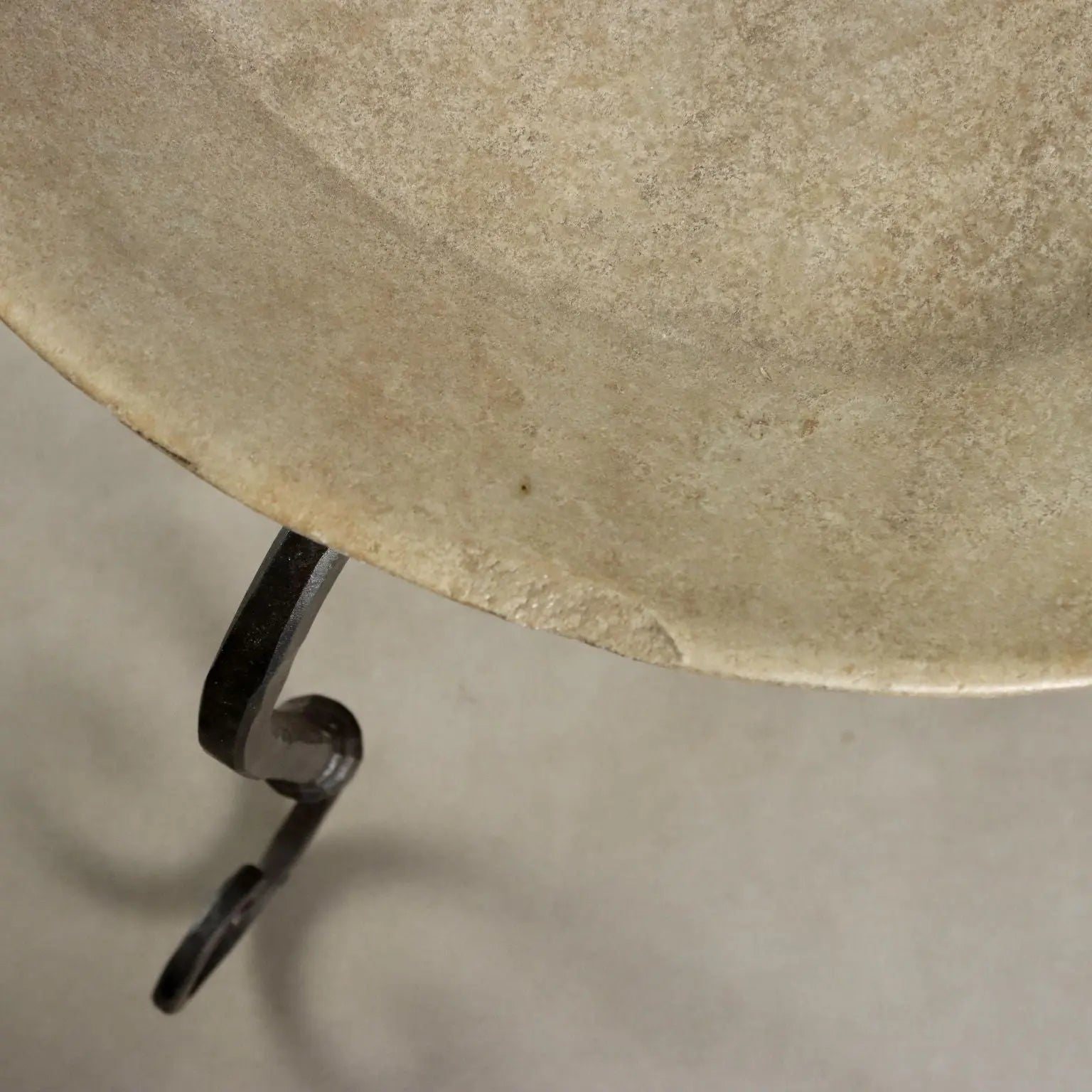 Antique Table Wrought Iron Marble Italy Early XX Century