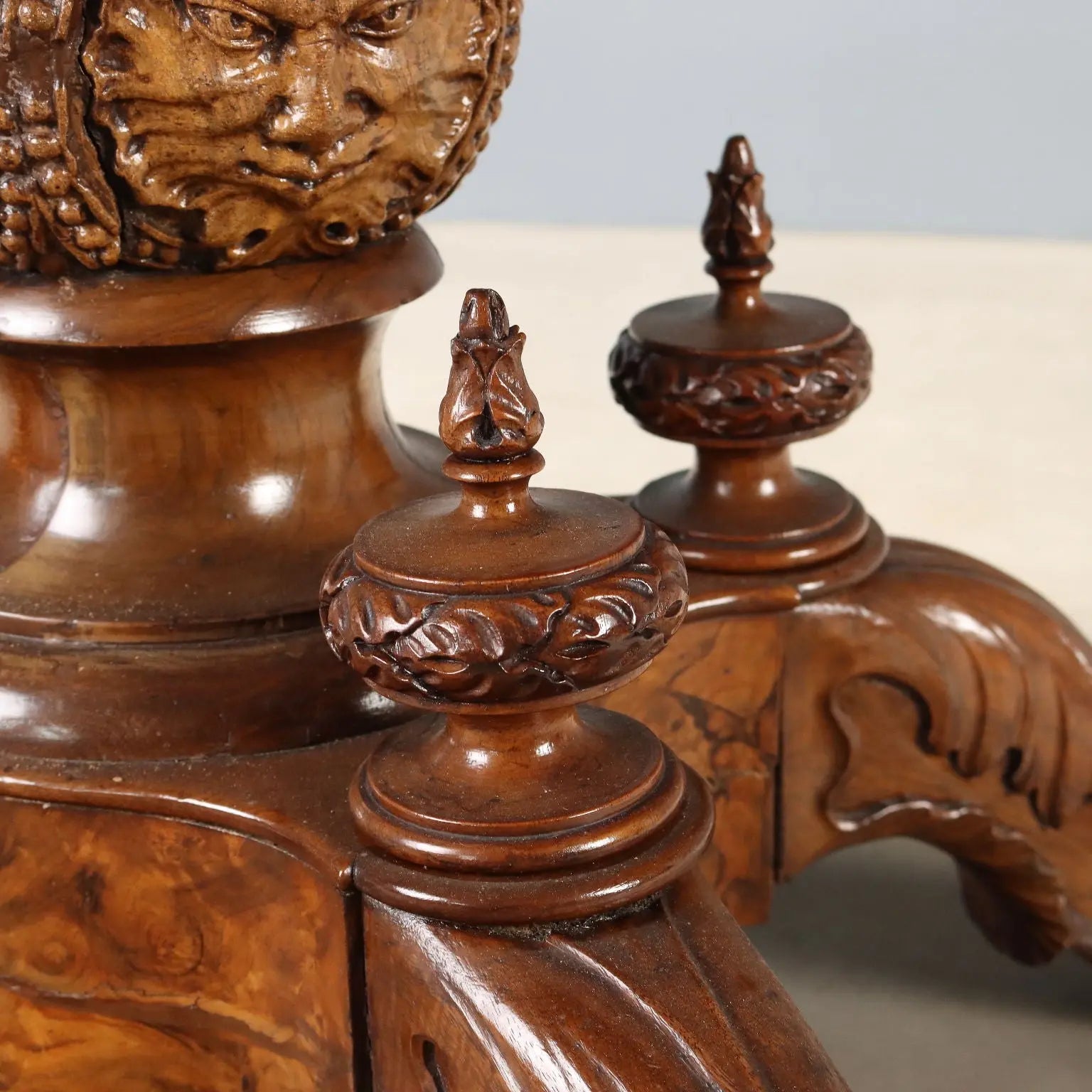 Luigi Filippo Walnut Table, 19th Century Italy