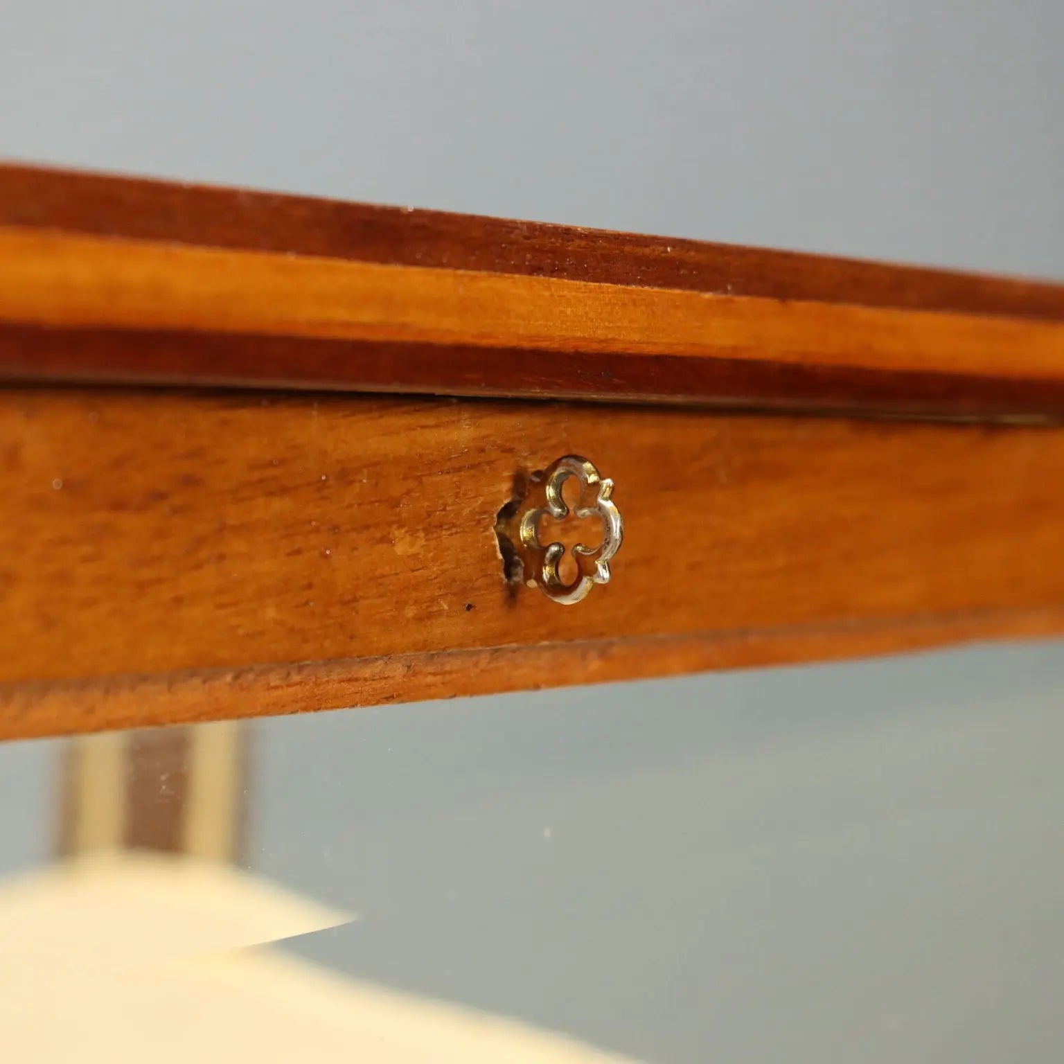 Mahogany Display Table with Beveled Glass