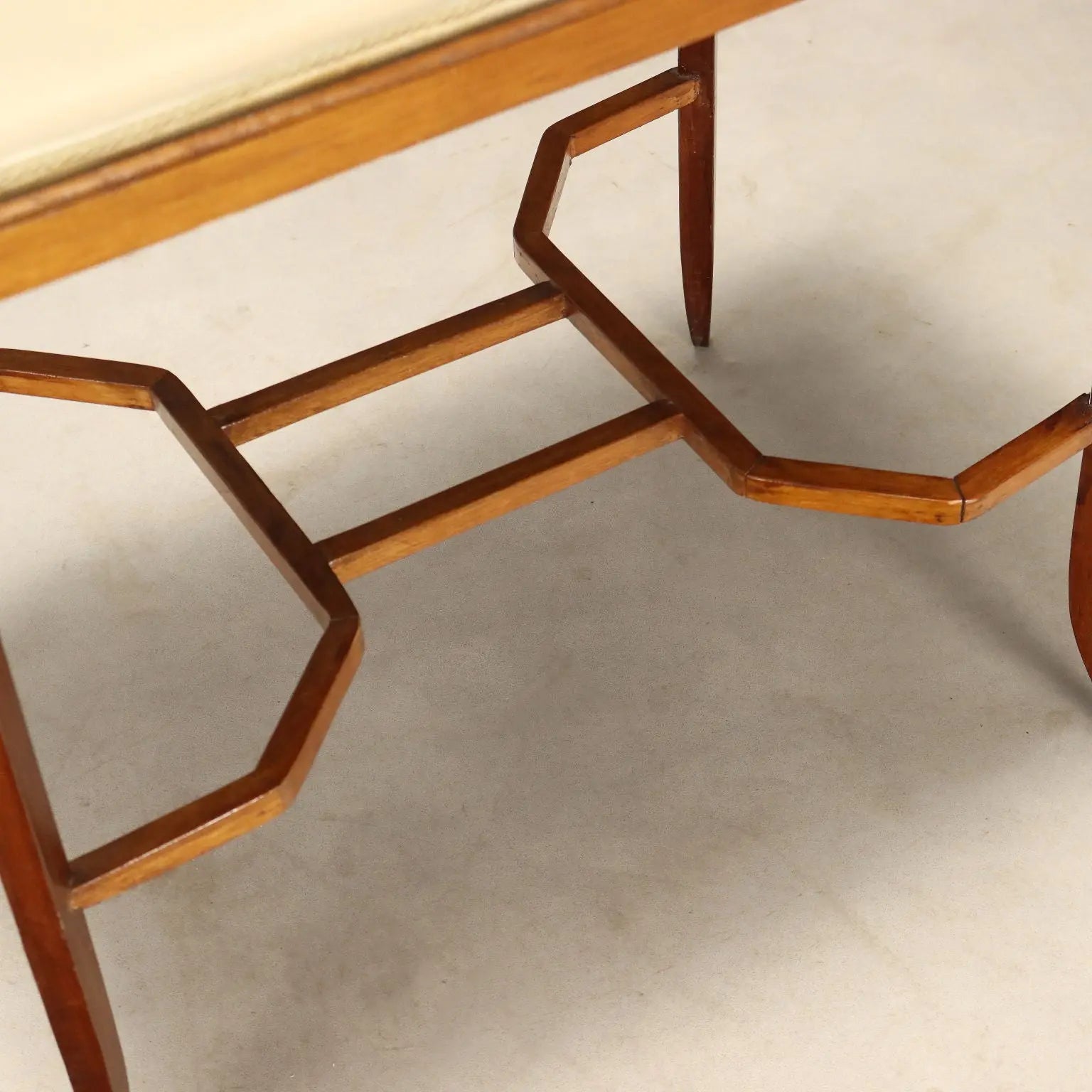 Mahogany Display Table with Beveled Glass