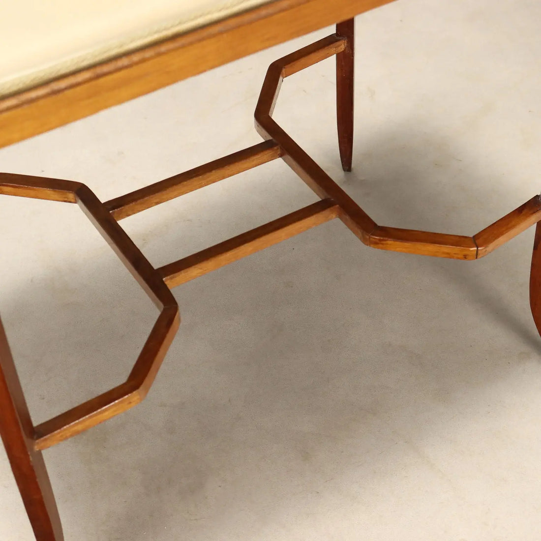 Mahogany Display Table with Beveled Glass