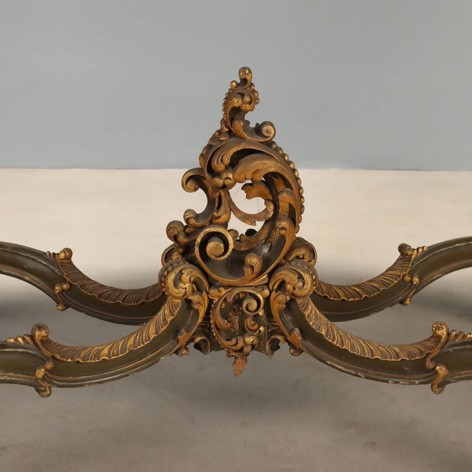 Lacquered and Gilded Barocchetto Table, Italy 19th Century