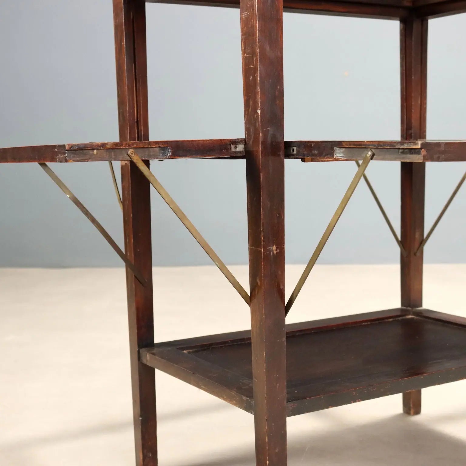 Walnut and Glass Display Table - Italy 19th Century