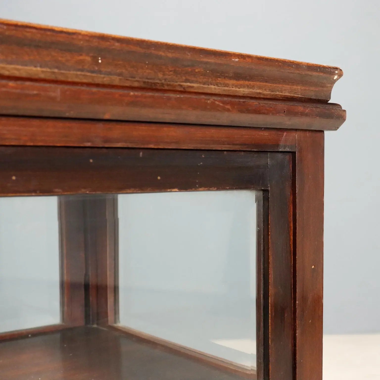Walnut and Glass Display Table - Italy 19th Century
