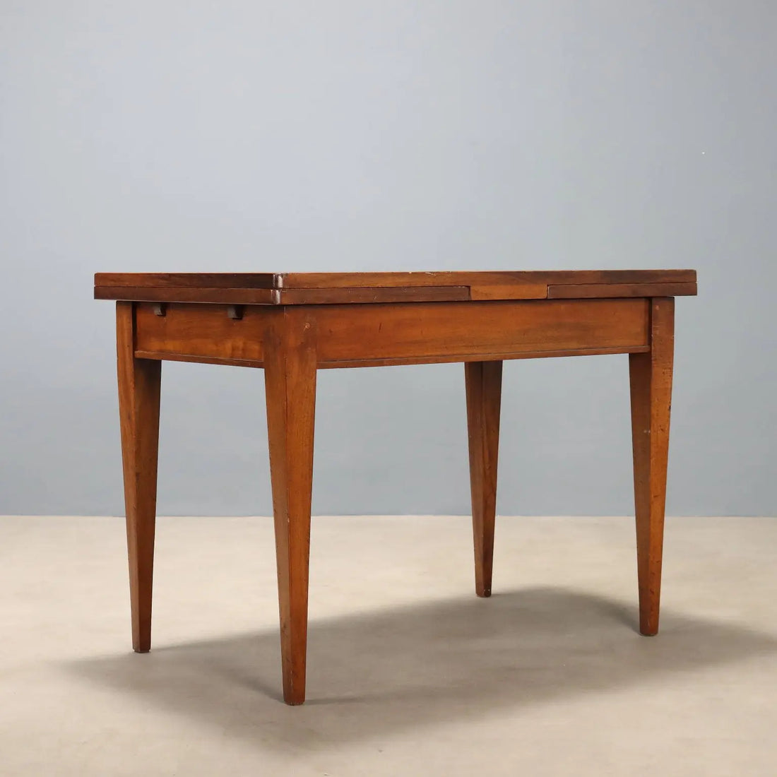 Antique Table Directoire Style Walnut Maple Italy XX Century