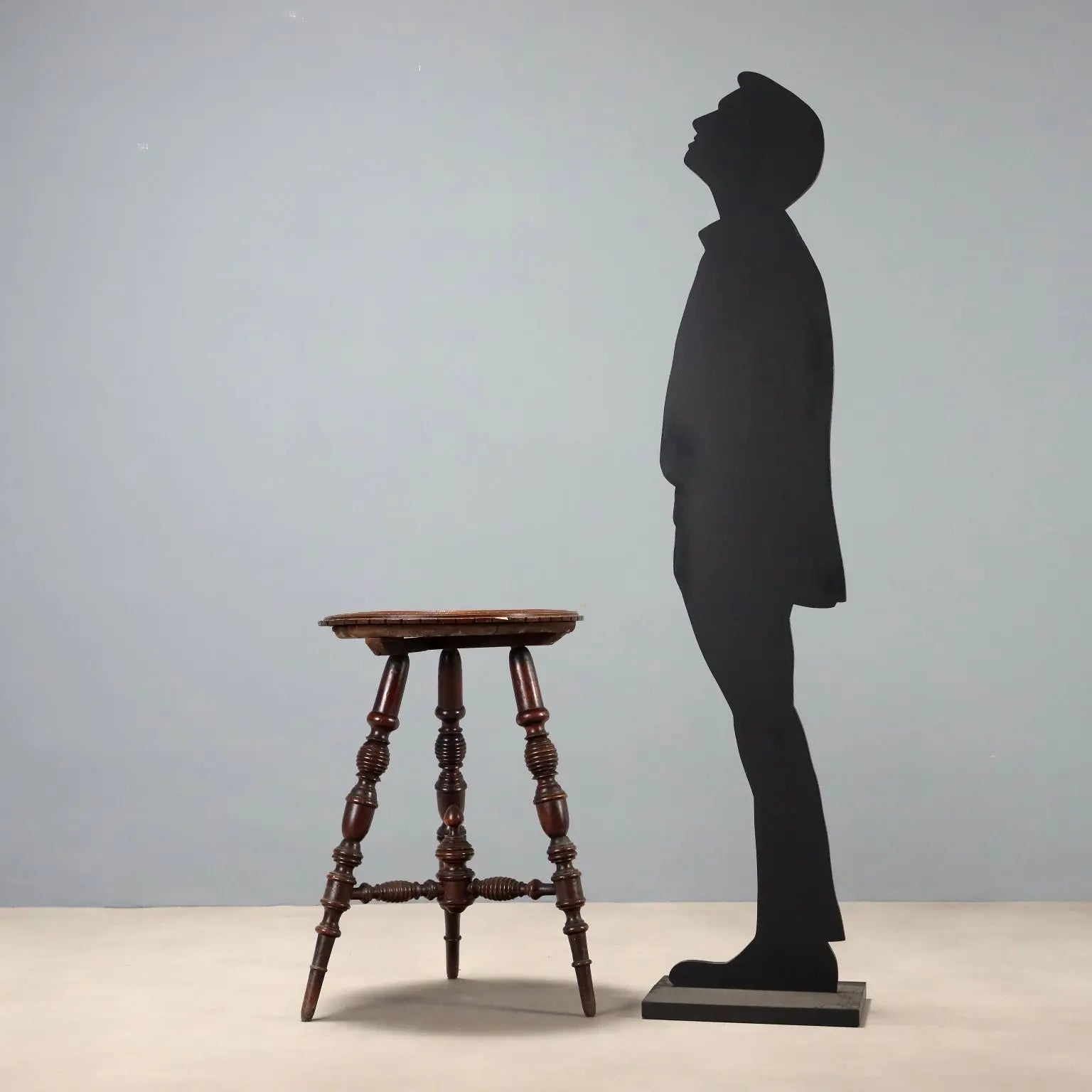 Swiss Pine Table with Black Marble - Italy 20th Century