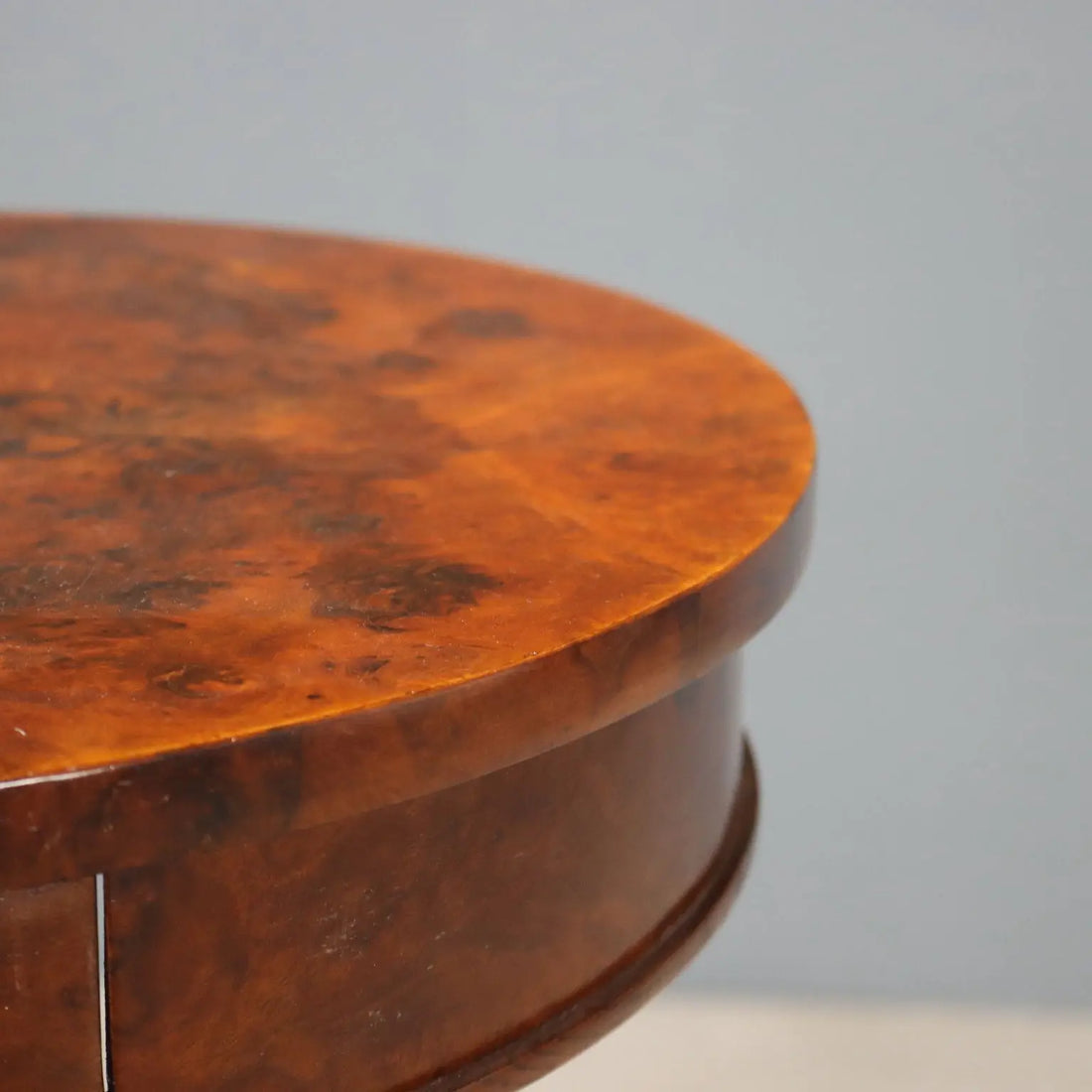 Small Antique Table Walnut Burl Beech Italy XIX Century